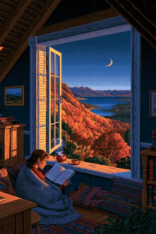 Cozy Retro Pixel Autumn Scenes