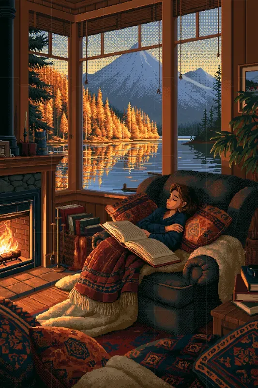 Cozy Retro Pixel Autumn Scenes