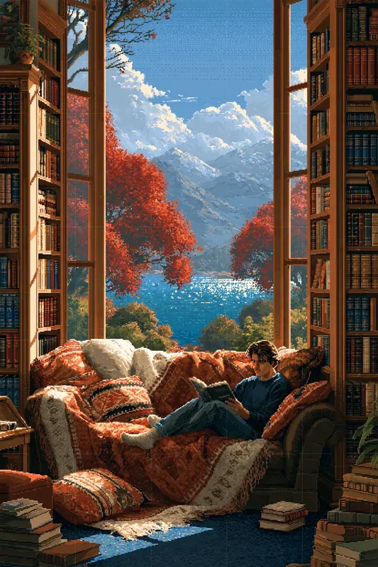Cozy Retro Pixel Autumn Scenes