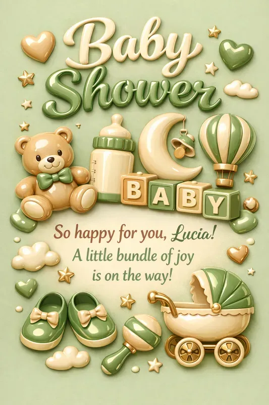 3D Glossy Greeting Cards