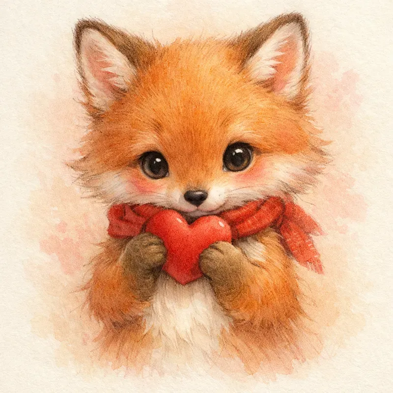 Woodland Valentine Animal Portraits