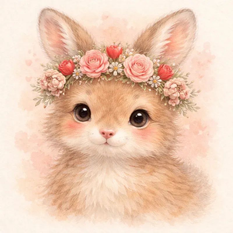 Woodland Valentine Animal Portraits