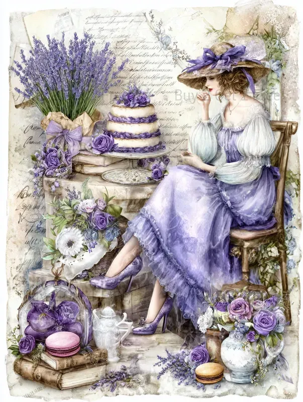Summer Lavender Cake Junk Journals