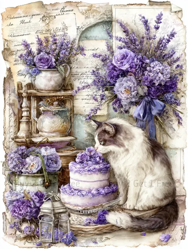 Summer Lavender Cake Junk Journals