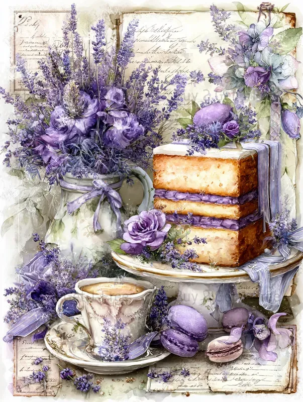 Summer Lavender Cake Junk Journals