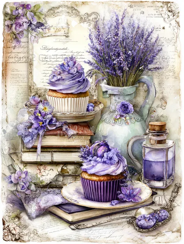 Summer Lavender Cake Junk Journals