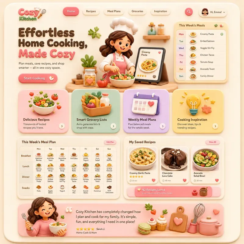 Playful 3D Landing Page Studios
