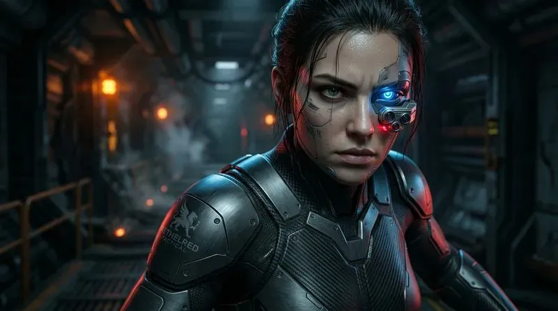 Multienvironment Female Cyborg Portraits