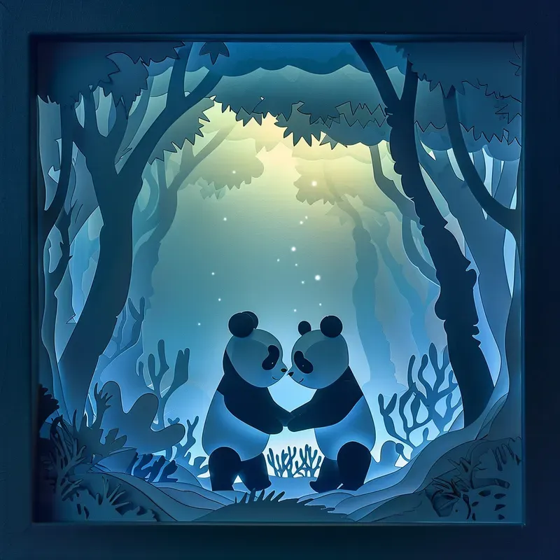 3D Monochromatic Papercut Shadow Boxes