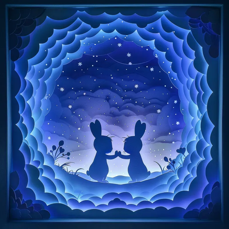 3D Monochromatic Papercut Shadow Boxes