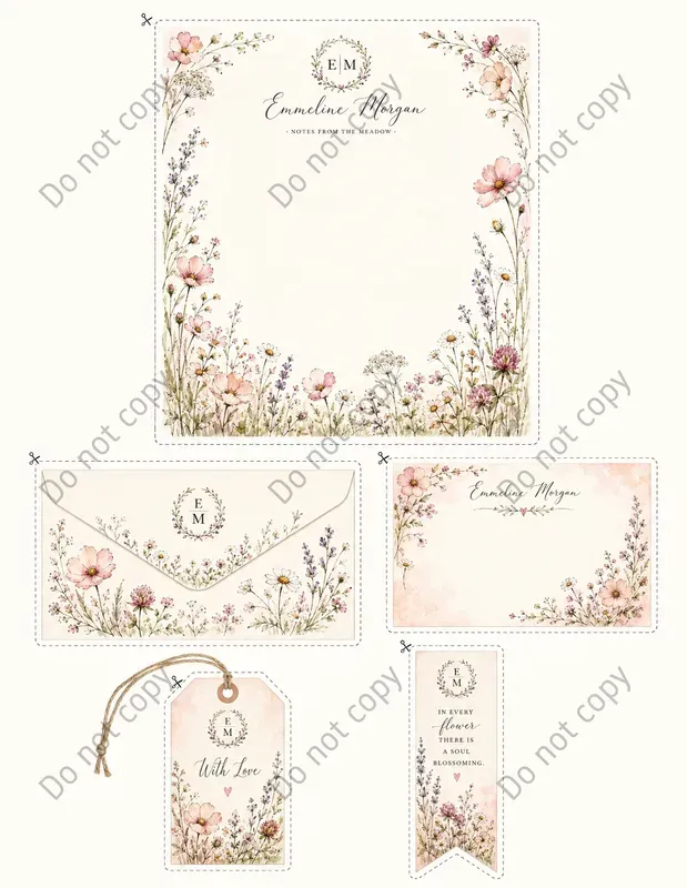 Watercolor Stationery Suites