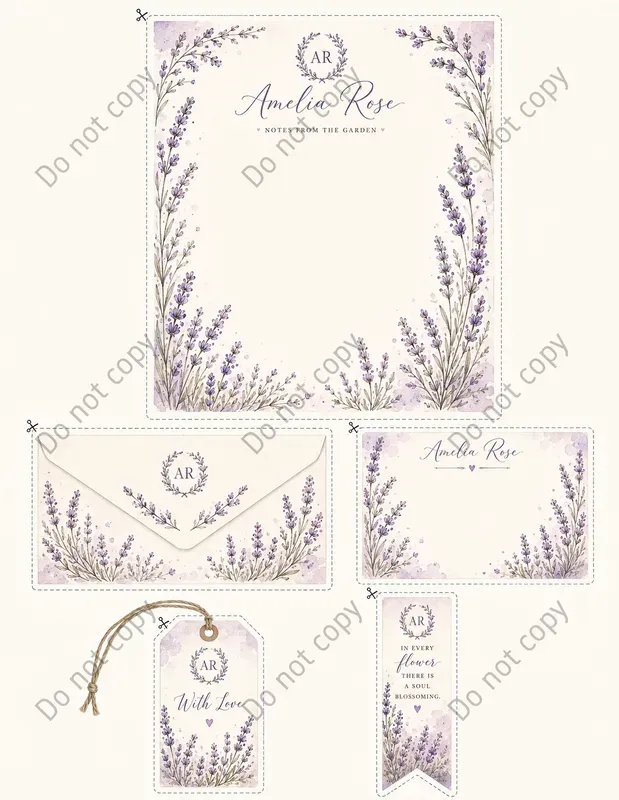 Watercolor Stationery Suites