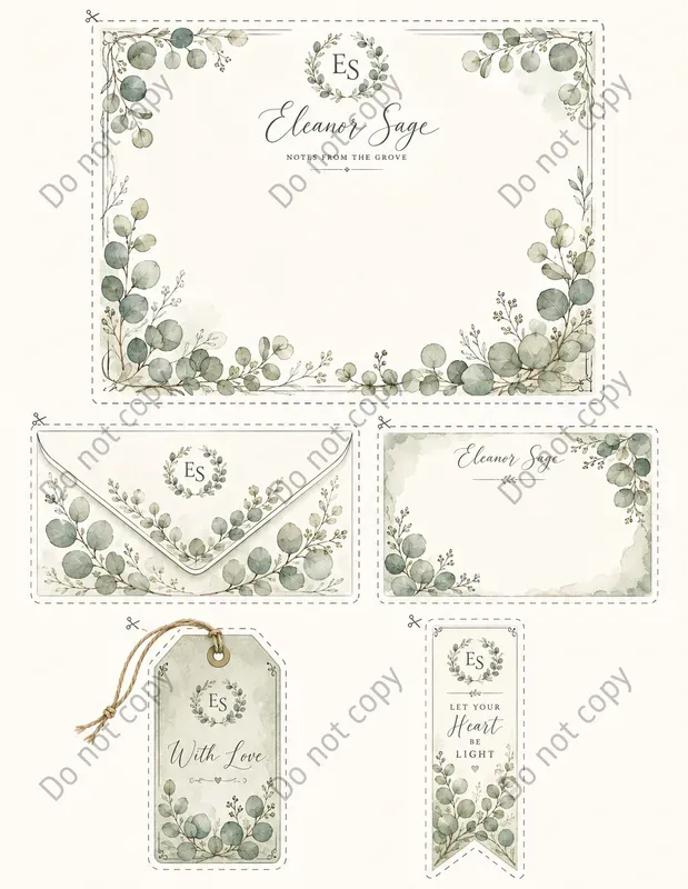 Watercolor Stationery Suites