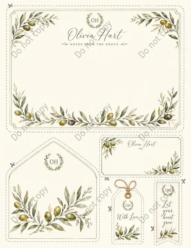 Watercolor Stationery Suites