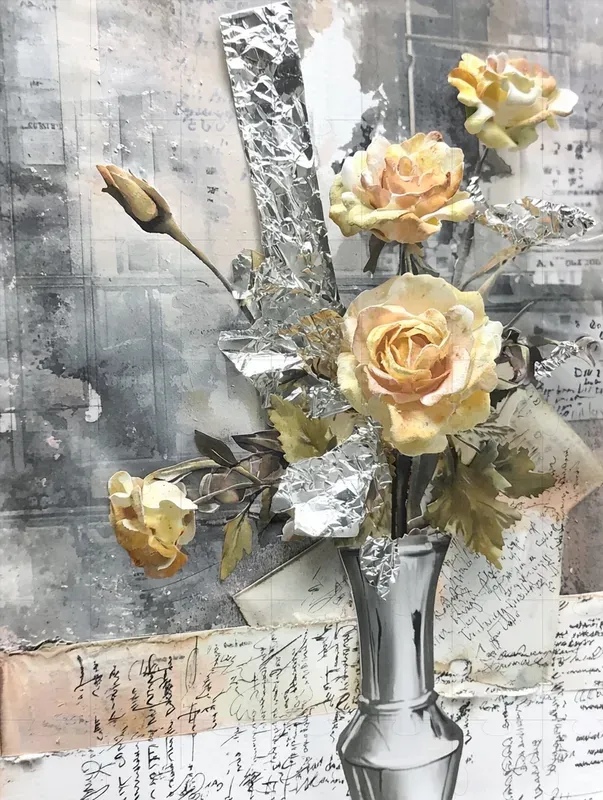 Silver Style Junk Journal Pages