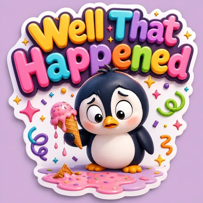 3D Kawaii Relatable Animal Quote Designs