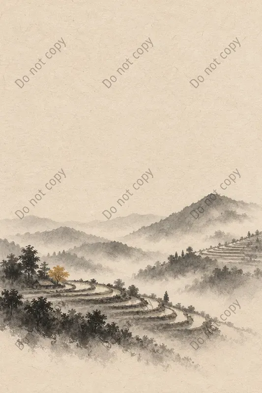 Japandi Ink Landscape Art Prints