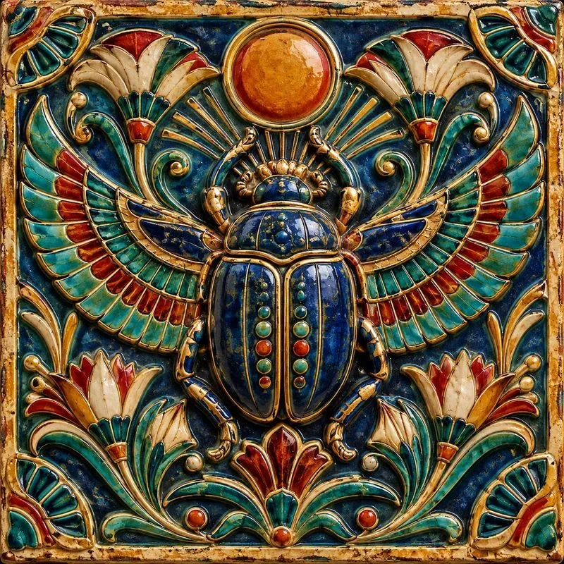 Ornate Glazed Relief Tiles