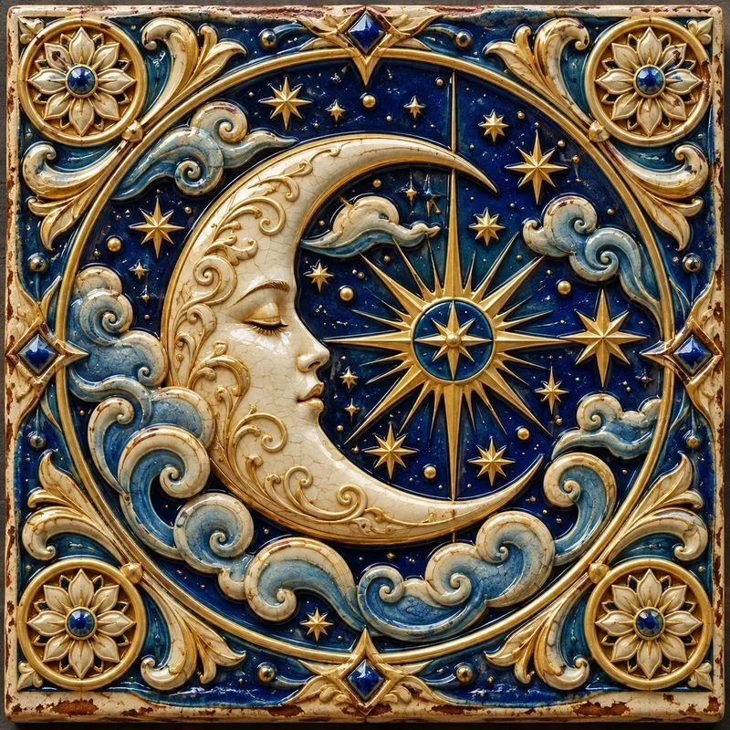 Ornate Glazed Relief Tiles