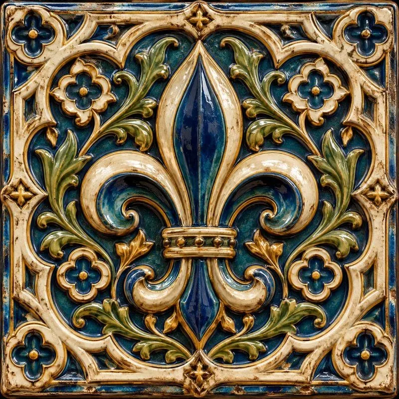 Ornate Glazed Relief Tiles