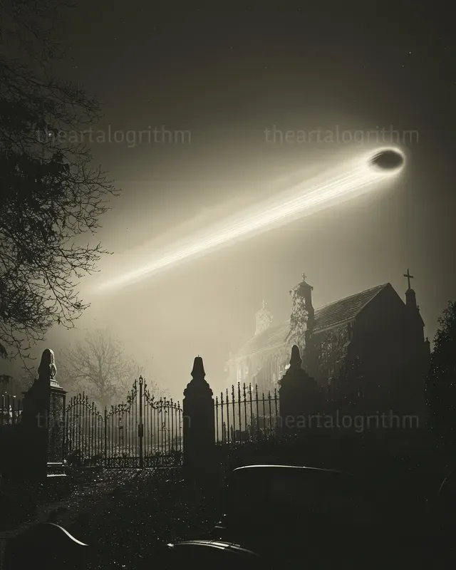 Vintage Ufo Sightings In Aged Film Style