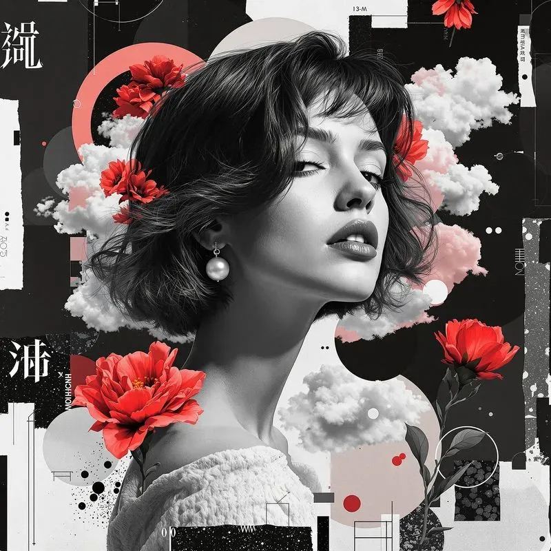 Black And White Portrait Collage Posters