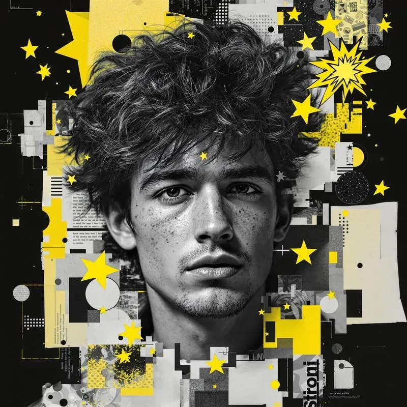 Black And White Portrait Collage Posters