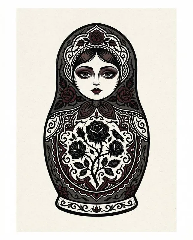 Dark Folklore Linocut Art Postcards