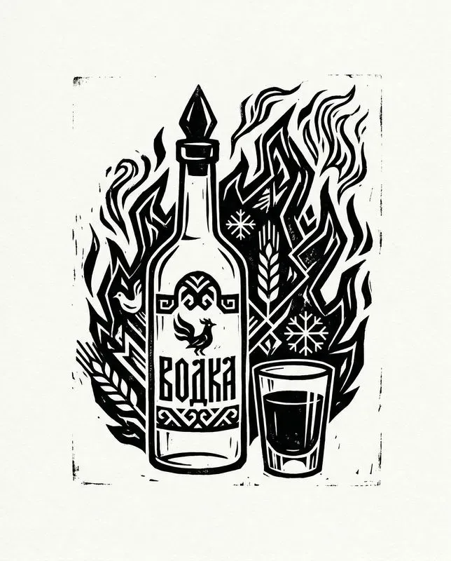 Dark Folklore Linocut Art Postcards