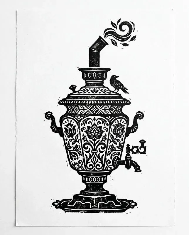 Dark Folklore Linocut Art Postcards