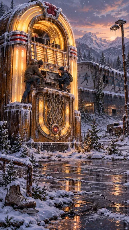 Giant Jukebox Parking Lot Worlds