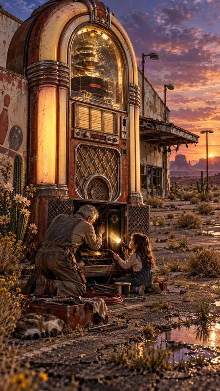 Giant Jukebox Parking Lot Worlds