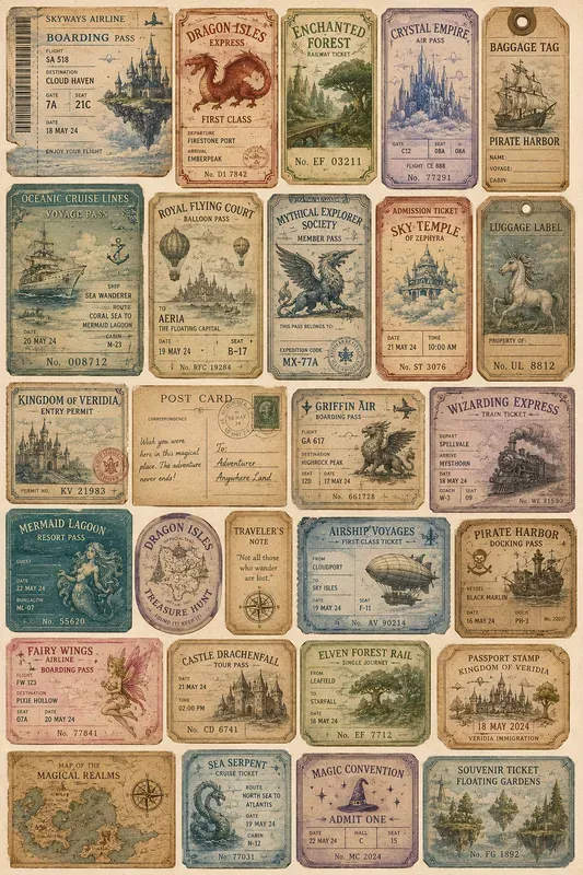 Vintage Travel Ticket Collections