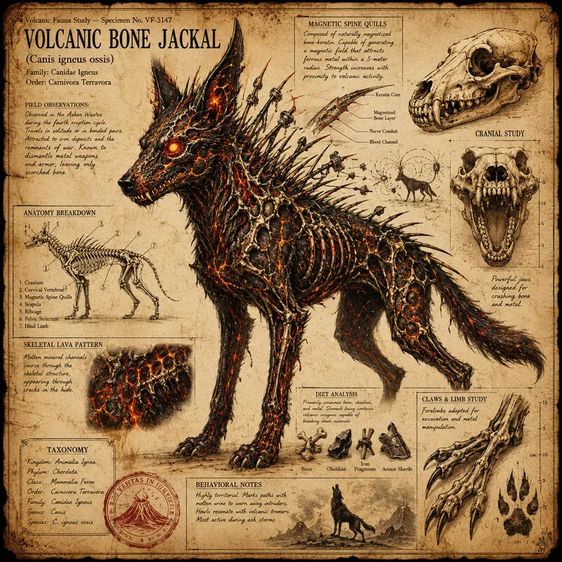 Vintage Cryptid Anatomy Posters