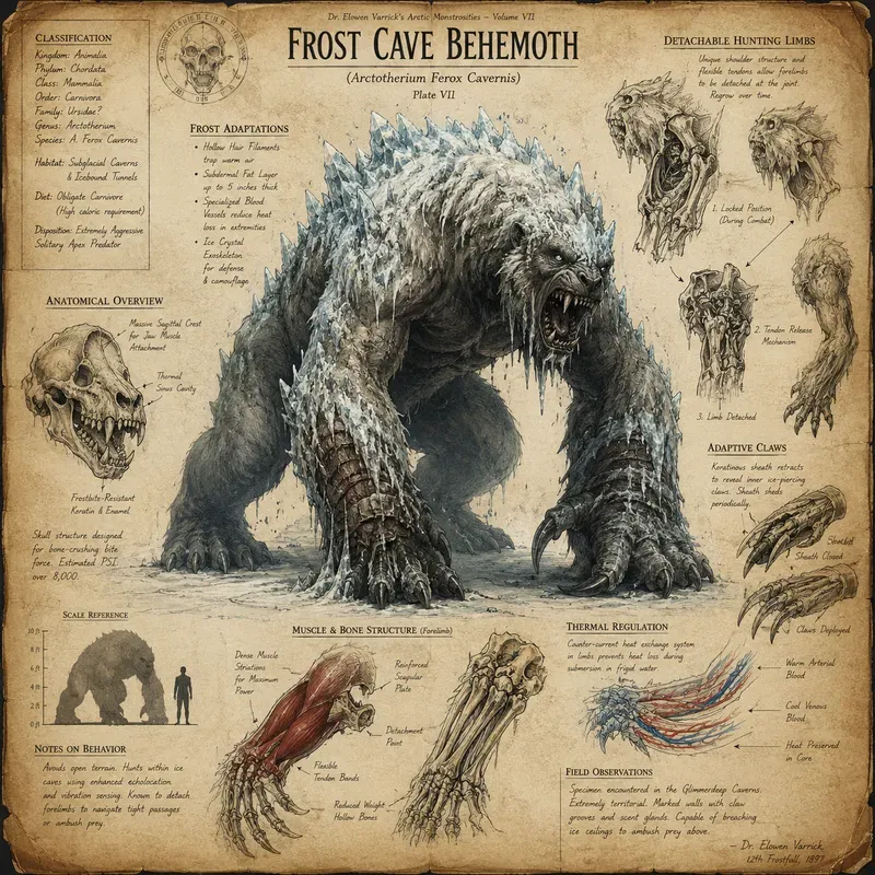 Vintage Cryptid Anatomy Posters