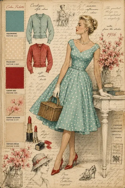 Vintage Fashion Mood Board Designs