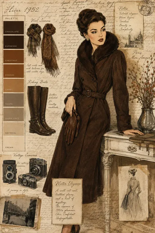 Vintage Fashion Mood Board Designs