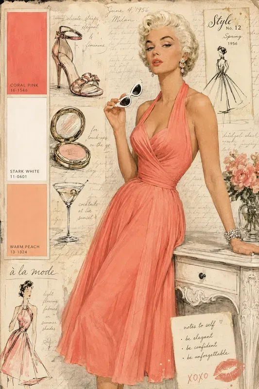 Vintage Fashion Mood Board Designs