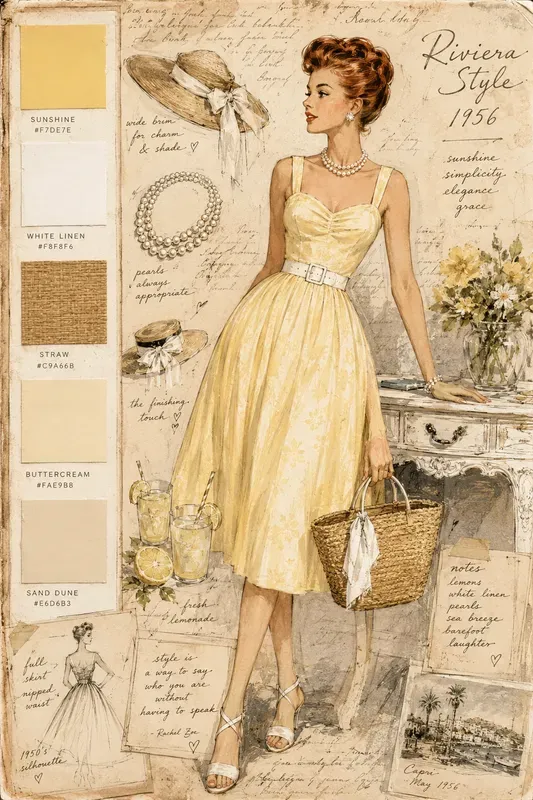 Vintage Fashion Mood Board Designs