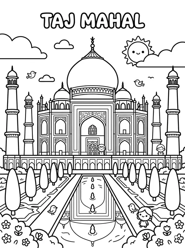 Kawaii Destination Coloring Book Pages