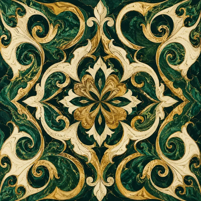 A Symmetrical Marbleized Patterns