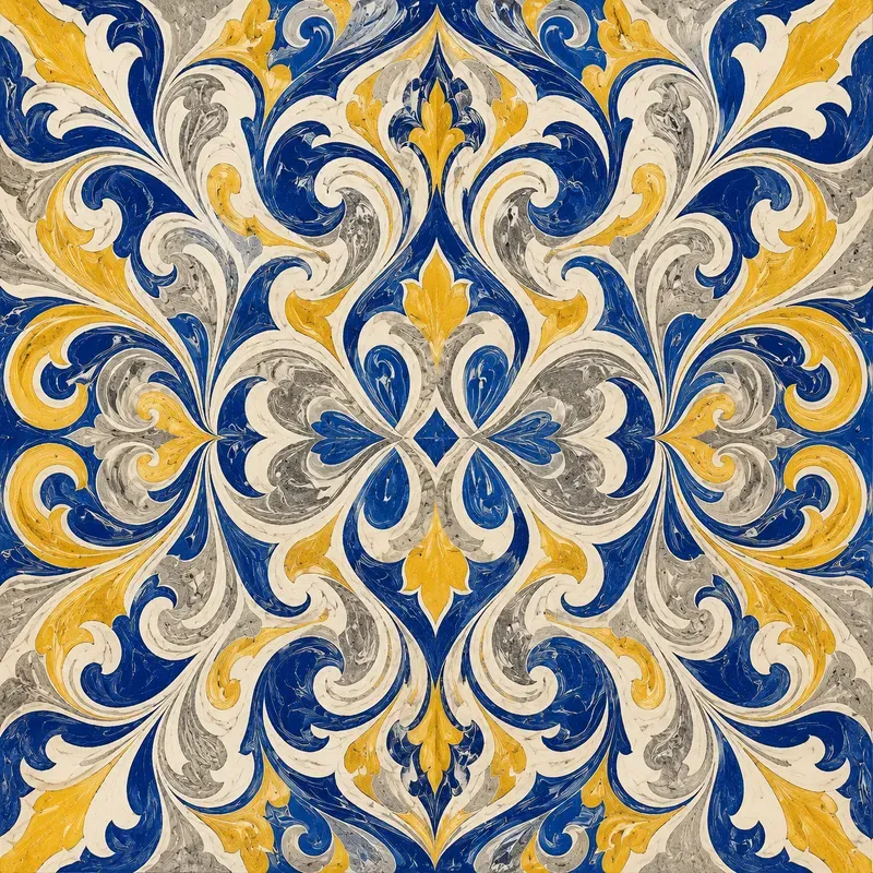 A Symmetrical Marbleized Patterns