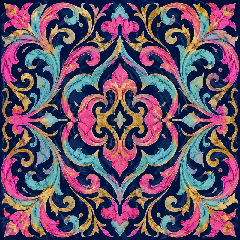 A Symmetrical Marbleized Patterns