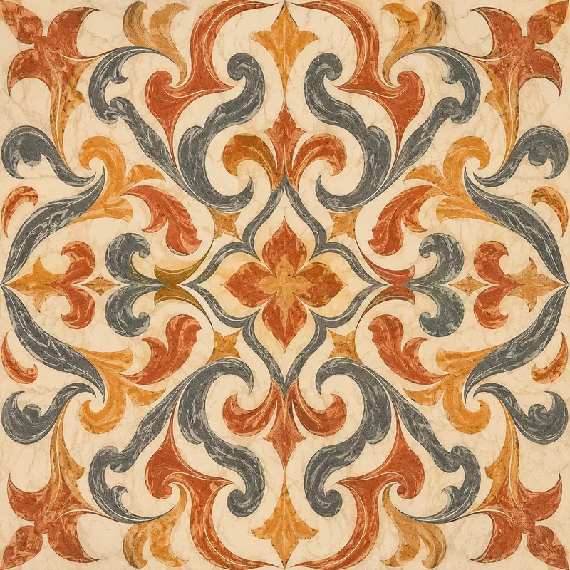 A Symmetrical Marbleized Patterns