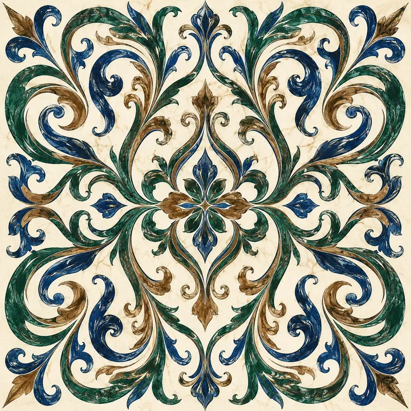 A Symmetrical Marbleized Patterns