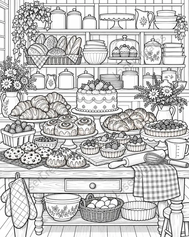 Cozy Treasure Display Coloring Pages