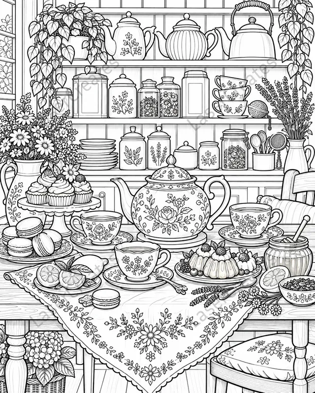 Cozy Treasure Display Coloring Pages