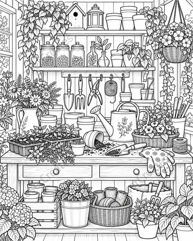 Cozy Treasure Display Coloring Pages