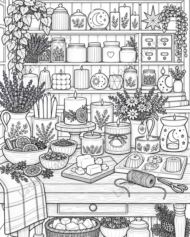 Cozy Treasure Display Coloring Pages