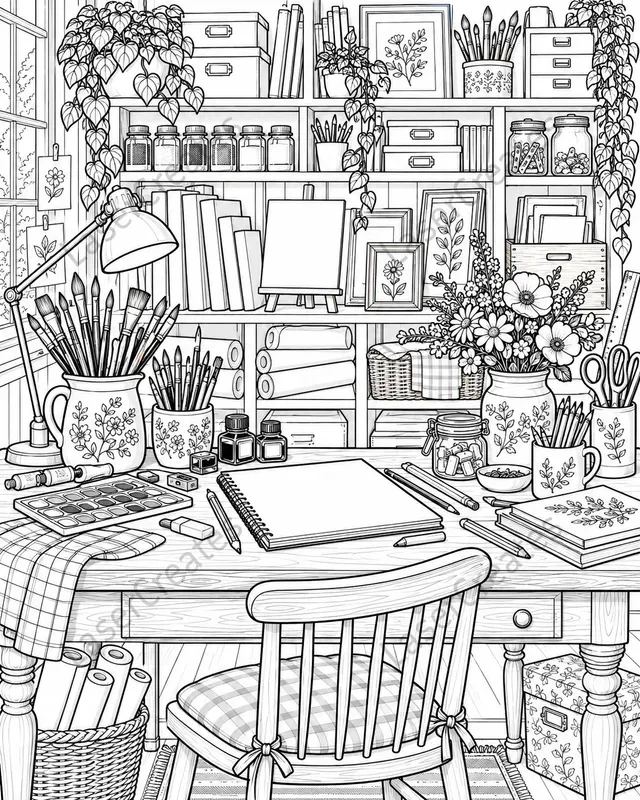 Cozy Treasure Display Coloring Pages